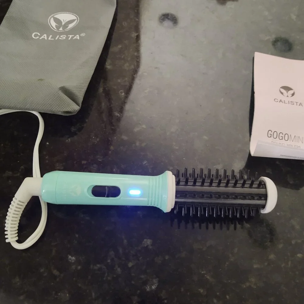 Calista GoGo Mini Round Brush Hair Styling Tool CL-005A Teal Green